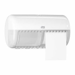 Tork traditioneel toiletrol dispenser wit duo T4