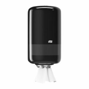 Tork mini poetsrol dispenser zwart M1