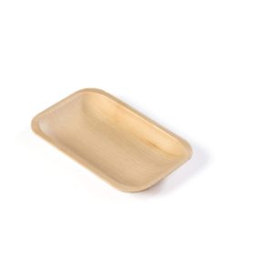 Sier palm schaaltje rechthoekig 250ml 100x125x17mm