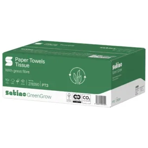 Black satino greengrow z-vouw handdoekpapier 25x23cm 2-laags