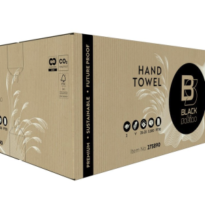 Black satino greengrow z-vouw handdoekpapier 25x23cm 2-laags