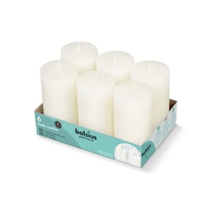 Bolsius rustiek kaars 130/68mm 60 uur ivoor wit