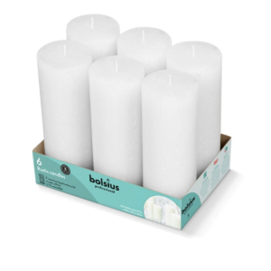 Bolsius rustiek kaars 190/68mm 85 uur wit