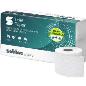 Wepa liquify toiletpapier traditioneel 2-laags recycled 250 vel