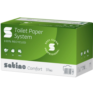 Satino toiletpapier doppenrol 2-laags recycled 100 meter