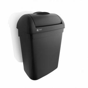 Black satino dameshygienebox zwart