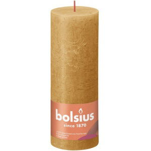 Bolsius rustiek kaars 85 uur 190/68mm honey yellow