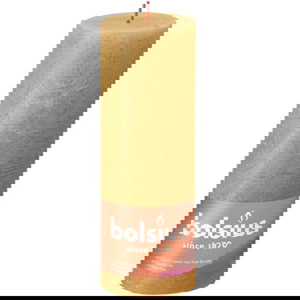 Bolsius rustiek kaars 85 uur 190/68mm honey yellow