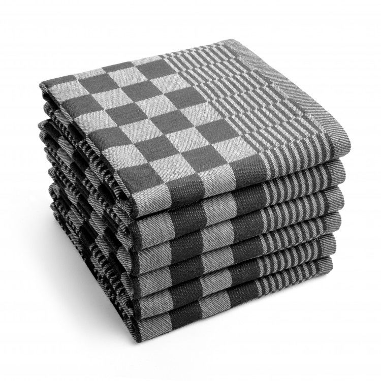 Theedoek deluxe zwart