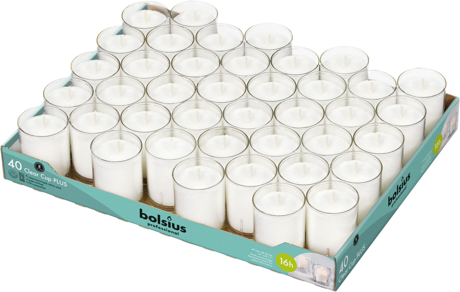 103423074700 bolsius clear cups
