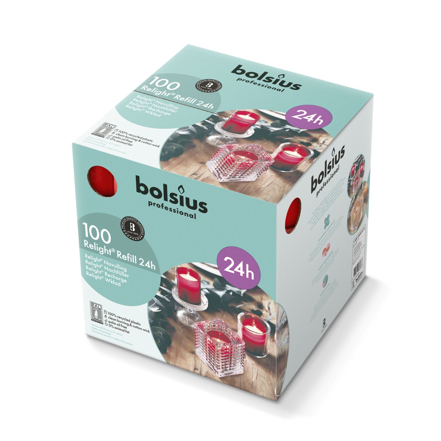 Bolsius relight rood 24uur