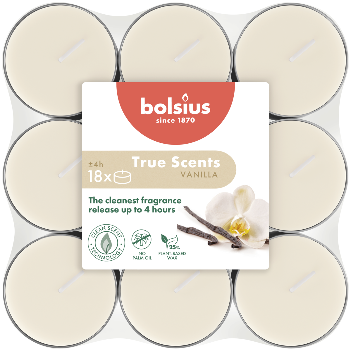 bolsius theelicht vanille ivoor
