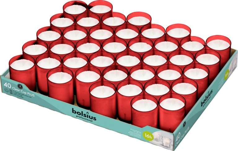 bolsius clear cup rood