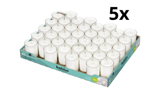 Bolsius clear cups