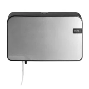 Quartz traditioneel compact toiletrol duo dispenser zilver